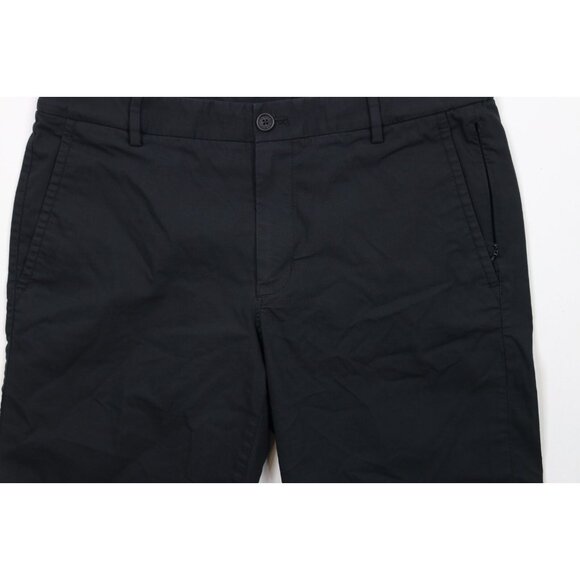 Kit & Ace Mens Size 32 Faded Flat Front Above Knee Tech Chino Shorts Black - Picture 3 of 12
